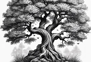 Italian malocchio tree tattoo idea
