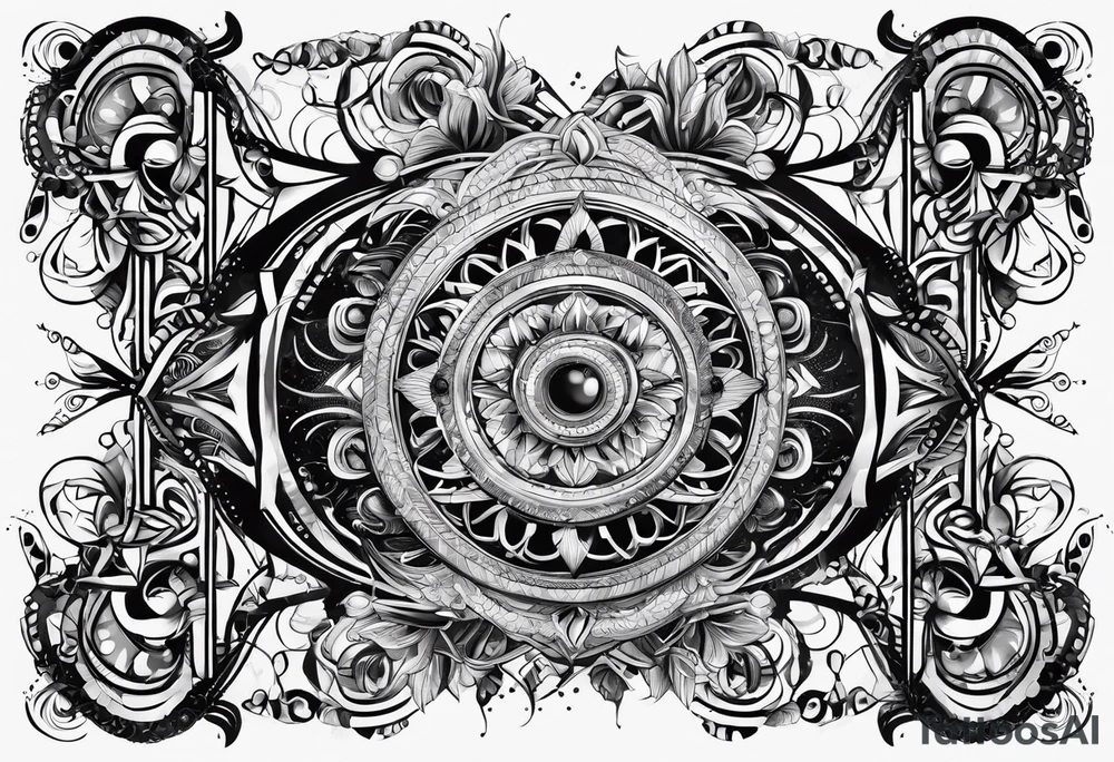 strip made of atoms tattoo idea