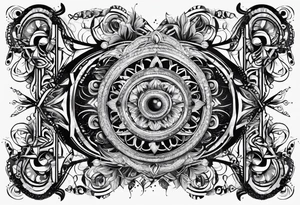 strip made of atoms tattoo idea
