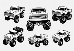 1960 monster truck tattoo idea