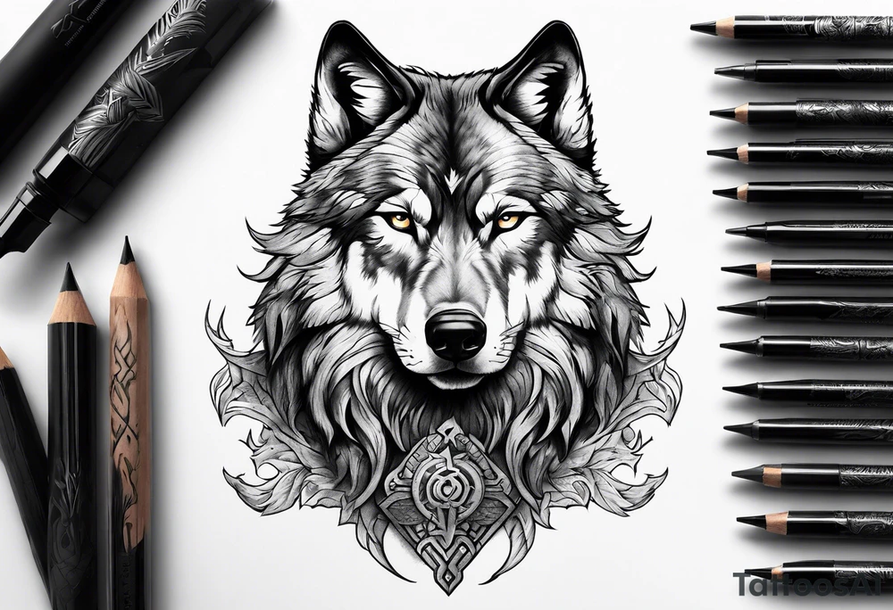 Wolf warrior tattoo idea