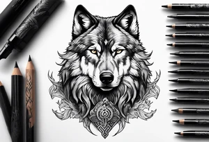 Wolf warrior tattoo idea