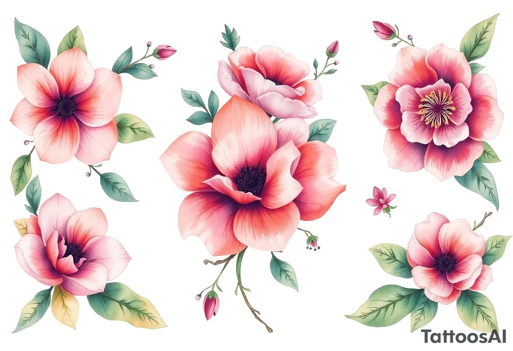 Flowers tattoo idea