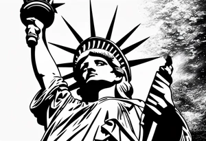 Statue of liberty tattoo idea