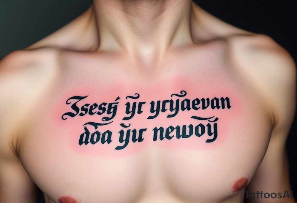 Inscription in Russian in Chthonic style
"Всё хуйня давай по новой" tattoo idea
