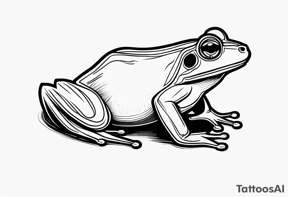 a simple frog tattoo idea