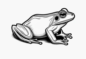 a simple frog tattoo idea