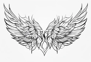 angle wings tattoo idea