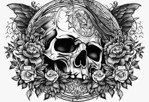 memento mori with fallen angles around it tattoo idea