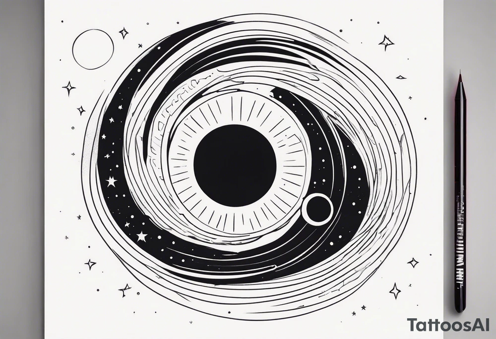 black hole tattoo idea