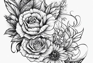 Full leg tattoo 2D tattoo idea