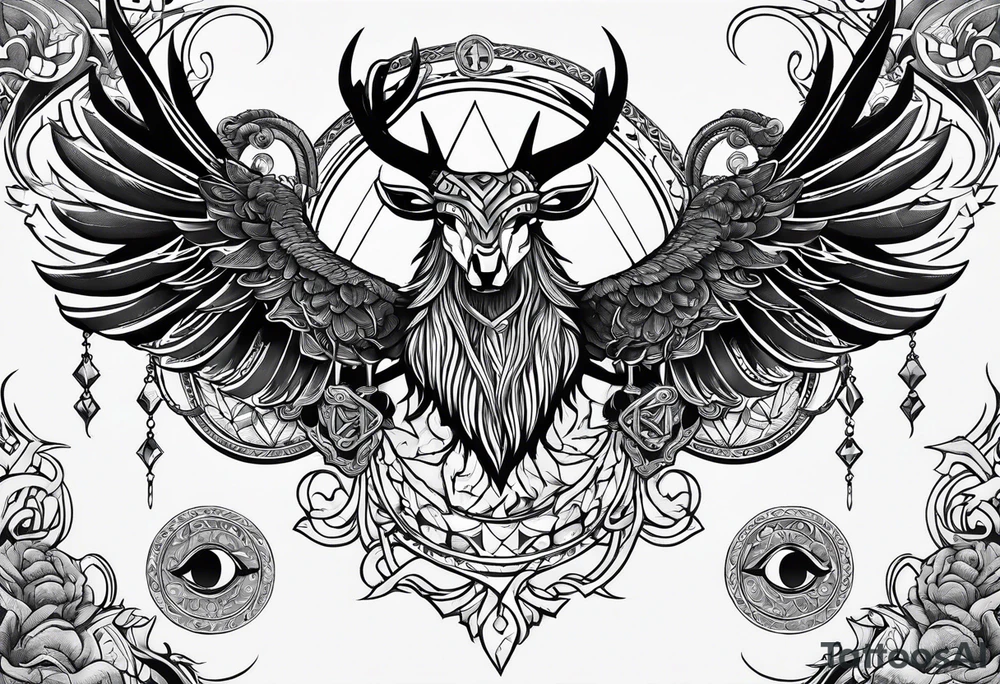 Norse mythology tattoo symbolizing the night tattoo idea