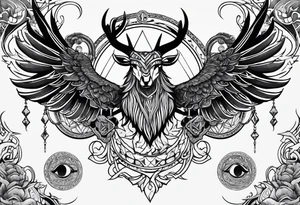 Norse mythology tattoo symbolizing the night tattoo idea