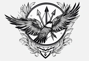 arrow, feather tattoo idea