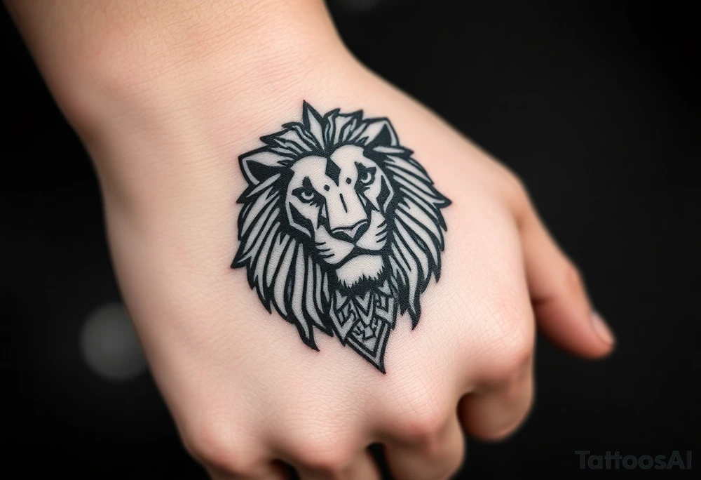 Lion made of gears tattoo idea