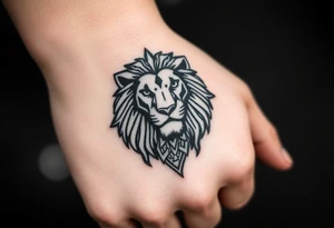Lion made of gears tattoo idea