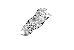 Tribal Sicilian sleeve with patterns
And symbols tattoo idea