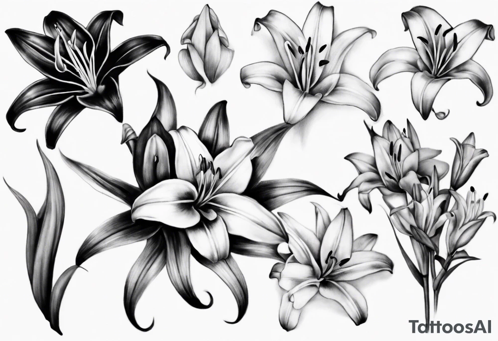 Train lillies tattoo idea