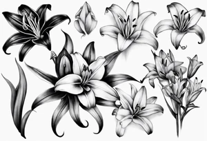 Train lillies tattoo idea