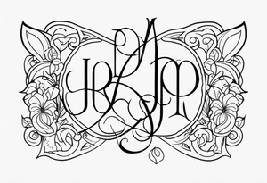 create a Lucas and Jordan and Annabel monogram tattoo idea