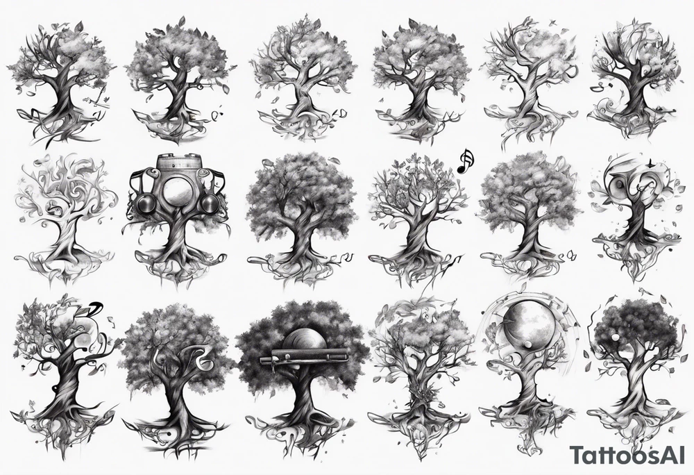 music tree tattoo idea