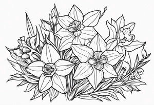Stars Larkspur, narcissus tattoo idea