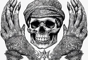 Skeleton hand tattoo idea