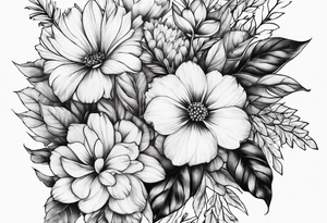 Floral arm sleeve tattoo idea