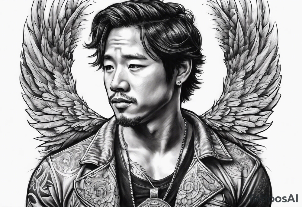 Glenn with wings tattoo idea