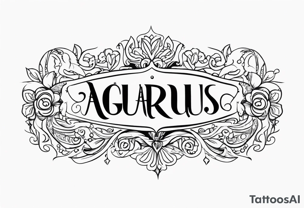 Brinley Kay, Aquarius sign tattoo idea