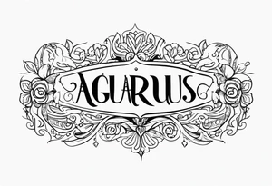 Brinley Kay, Aquarius sign tattoo idea