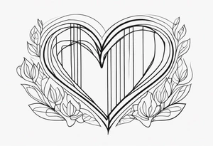 Fine line design. Visual representation of self-love tattoo idea