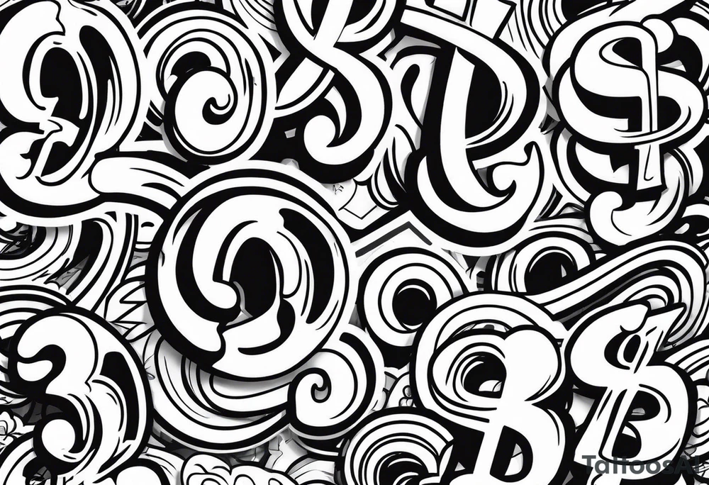 Dollar signs tattoo idea