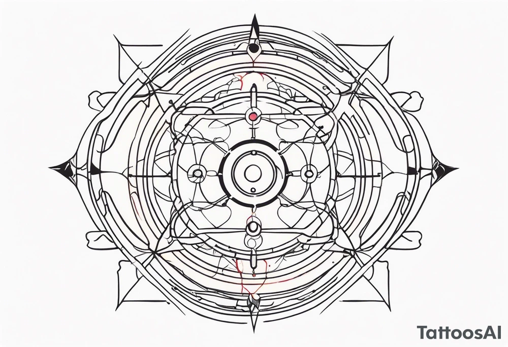 Artificial super intelligence and quantum mechanics and god tattoo idea