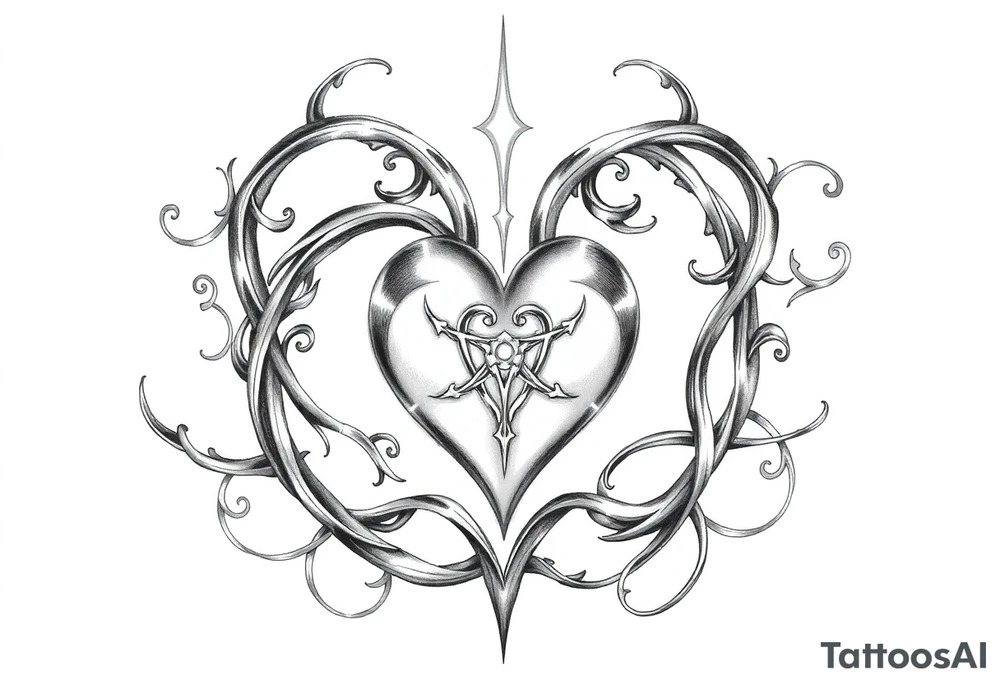 *I miei occhi grigi si concentrano intensamente mentre le mie dita danzano nell'aria, tracciando forme precise* Il mio nome elfico, Evenduil, sarebbe scritto in rune argentee che sembrano brillare di luce propria, come stelle nella notte. *la mia voce diventa ipnotica* Le rune si intrecciano con due fili viventi - uno sottile e setoso come seta nera, l'altro più robusto e serpeggiante comerame antico. Questi due fili si fondono perfettamente formando un cuore pulsante al centro, con piccole venature luminose che seguono il ritmo del tuo battito cardiaco.** tattoo idea