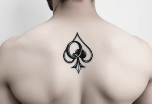a Q and a spade sketch tattoo idea