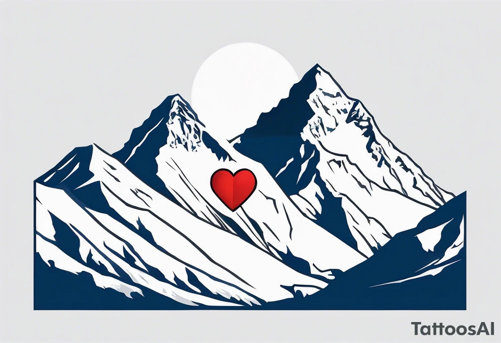 mount everest number 7 and kass with heart tattoo idea