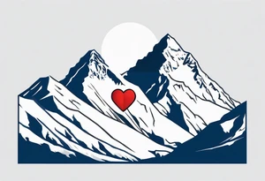 mount everest number 7 and kass with heart tattoo idea