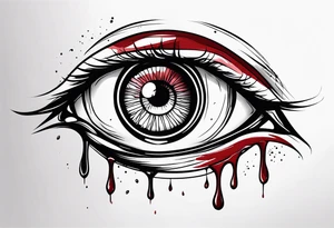 Blood crying eye tattoo design tattoo idea