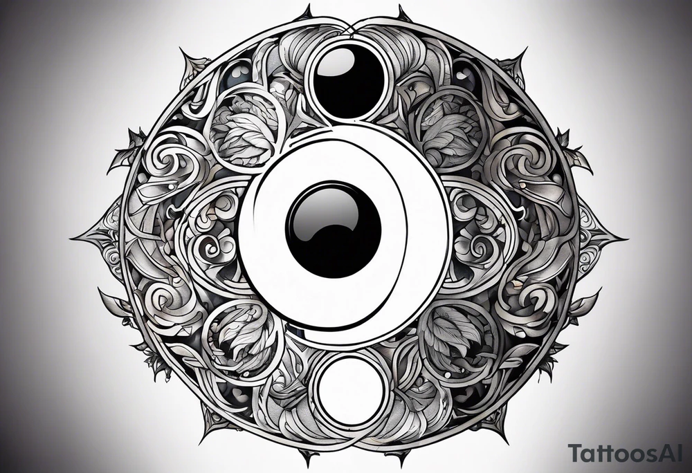 Manly yin and yang tattoo idea