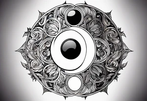 Manly yin and yang tattoo idea