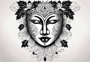 ivy, noh mask, tattoo idea
