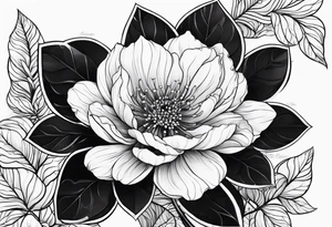 Flower with the name TEMPESTT as the stem tattoo idea