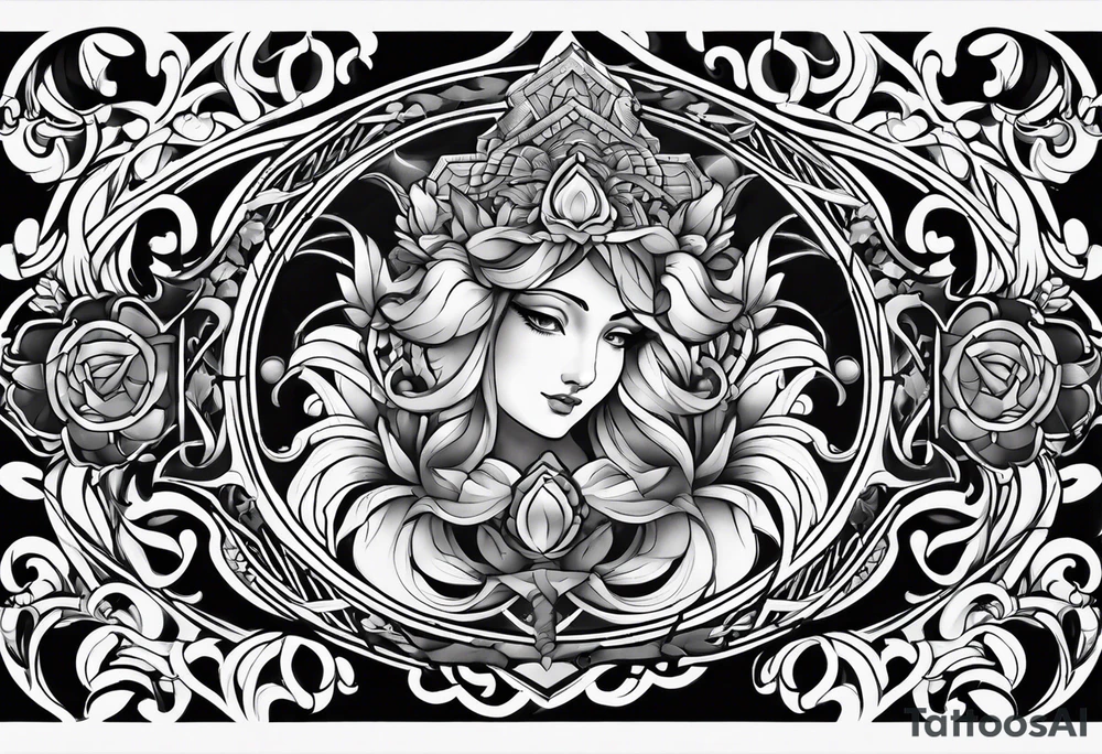 Religious faith mercy tattoo idea