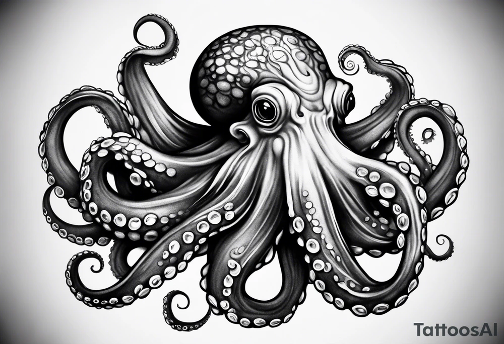 realistic octopus tattoo idea