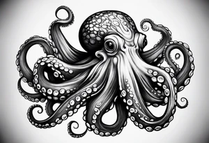 realistic octopus tattoo idea