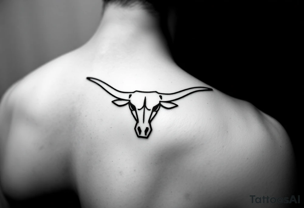 Football tattoo of the Texas longhorns tattoo idea
