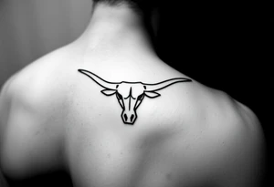 Football tattoo of the Texas longhorns tattoo idea