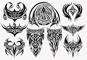 Tribal pectoral tattoo idea
