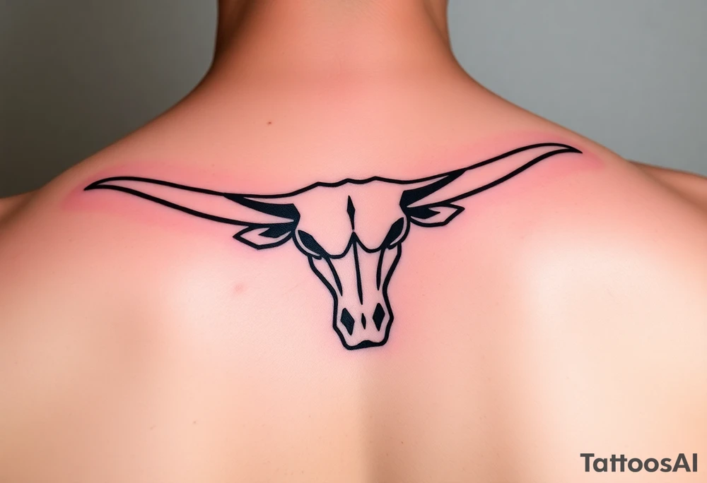 Football tattoo of the Texas longhorns tattoo idea